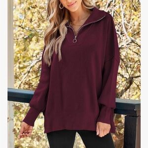 burgundy sweater